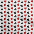 thumbnail image 1 of oneOone Rayon Red Fabric Poker Card Quilting Supplies Print Sewing Fabric By The Yard 56 Inch Wide, 1 of 4