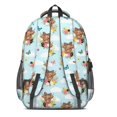 thumbnail image 3 of Highland Cow and Butterfly Print Backpack for School, Cute School Bag with Adjustable Shoulder Straps and Padded Back, 16.9"x12.6"x5.9", 3 of 5