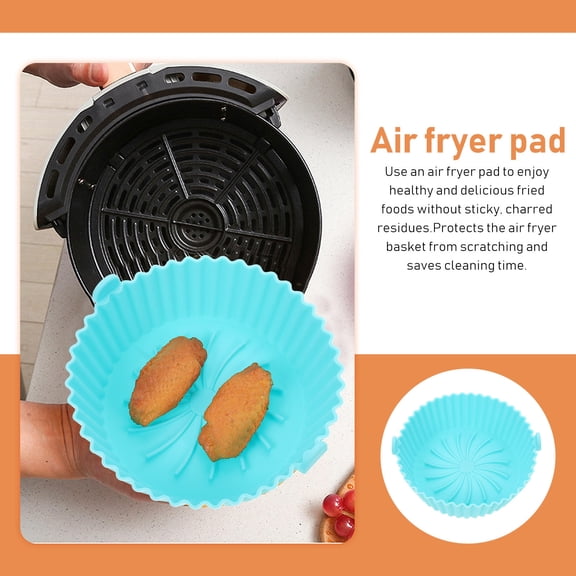 OUNONA Silicone Air Fryer Mat, Non-Stick Liner for Kitchen Use, and Wear- Cooking Accessory