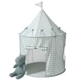thumbnail image 2 of 3 Sprouts Kids Play Tent Playhouse Castle with Recycled Fabric for Indoor and Outdoor Games in Gingham Blue, 2 of 6