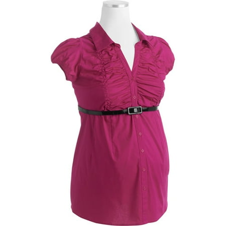 Maternity Belted Woven Blouse