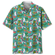 thumbnail image 3 of Camisa hawaiana con estampado de perro y mascotas lindas para hombres y mujeres, camisas de verano con estampado de animales en 3D, blusa holgada con botones y solapa de manga corta, 3 of 5