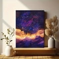 thumbnail image 6 of Galaxy Starry Sky Decorative Painting/Canvas Art， Perfect for Living Room， Bedroom， Office， Dining Room， Study Room， Hallway， Entryway， Apartment， Dorm， Den， Above Bed， Fireplace， or Gallery Wall., 6 of 8