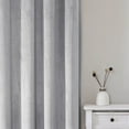 thumbnail image 4 of Goory Blackout Luxury Energy Efficient Drapes Privacy Room Thermal Insulated Curtains Grommet UV Protection Living Window Curtain Gray W:52"x H:72", 4 of 8