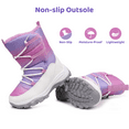 thumbnail image 5 of Blikcon Girls Snow Boots Water-Resistant Slip Resistant Warm Winter Shoes (Little Kid/Big Kid), 5 of 8