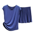 thumbnail image 1 of FAIWAD Ensemble de Printemps 2 Pcs pour Femmes Hauts à Manches Courtes et Shorts Amples Ensemble Décontracté Confortable, 1 of 3