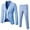 Light blue, variant on Brnmxoke Men's 3 Piece Slim Fit Suit Set, One Button Solid Formal Business Wedding Party Jacket Vest Pants Suit