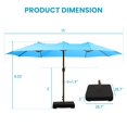 thumbnail image 3 of Aoodor Parasol de Marché Extérieur Double Face de 15 Pi pour Patio avec Base et Support, 3 of 9