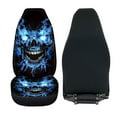 thumbnail image 6 of Yuyamidu Blue Flame Skull Car Front Seat Covers Soft Car Seat Cover Easy Installation Breathable Front Seat Cover Protection Interior Accessories Universal for Auto Truck Van SUV 2 Pcs, 6 of 7