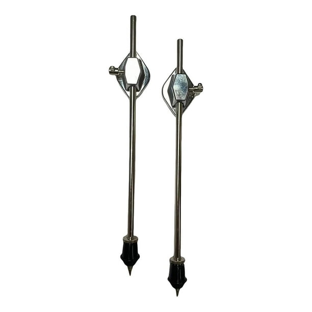 2x Patas de metal para batería, soporte para pata de tom, antideslizante, repuesto, accesorio para batería, patas de batería, piezas de percusión, largo