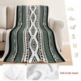 thumbnail image 5 of Sage Green Boho Blanket Soft Cozy Warm Throw Blanket for Couch, Plush Fuzzy Flannel Fleece Blankets for Sofa, Vintage Ethnic Tribe Retro Abstract Art Bed Blankets Lightweight Gifts for Women, 50"x80", 5 of 9