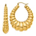 thumbnail image 1 of 14k Polished Scalloped Hoop Earrings, 1 of 3