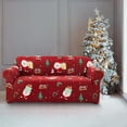 thumbnail image 3 of Christmas Sofa Cover Red Stretch Couch Cover Sofa Slipcover for Couches 1 Piece Christmas Theme Sofa Slipcover for Room Furniture Protector (3 Seater,A), 3 of 5