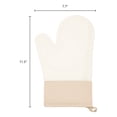 thumbnail image 7 of Unique Bargains 2pcs Soft Silicone and Cotton Heat-Resistant Oven Mitts Beige 11.2" x 7.7", 7 of 7