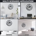 thumbnail image 4 of Accent Collection Round Metal Wall Clock, Black Embedded World Map, 24" Silent Roman Numeral Decorative Clock, Home Office Decor, 4 of 7