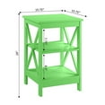 thumbnail image 4 of Convenience Concepts Oxford Table d'Appoint avec Étagères, Fini Bois Vert Lime, 4 of 5