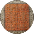 thumbnail image 1 of Ahgly Company Machine Washable Indoor Round Traditional Dark Almond Brown Area Rugs, 3' Round, 1 of 7