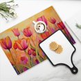 thumbnail image 4 of BaHomeck placemats Set of 4 Painting Of Tulips In Shades Of Pink And Orange Cotton Linen rectangle Placemats for Kitchen Dining Table Indoor,Outdoor,18*12inch, 4 of 4