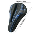 thumbnail image 3 of Gel Bike Seat Cushion Thickened Extra Wide Saddle Cover Reflective Non-Slip Universal Fit Shock Absorbing Pad 30x20cm​​, 3 of 9