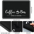 thumbnail image 5 of Coffee bar mat 24" x 16" Coffee mat for countertop Coffee placemats Coffee bar Accessories Coffee Pot mat Hide Stain Rubber Backed Absorbent Dish Drying Mat (Vivid Pattern), 5 of 6