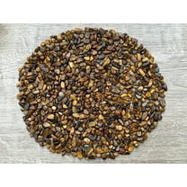 WHOLESALE Natural Semi Tumbled Gold Tiger Eye Gemstone Chips, Crushed Mini Crystals, Undrilled (Gold Tiger Eye, 3 Pounds)