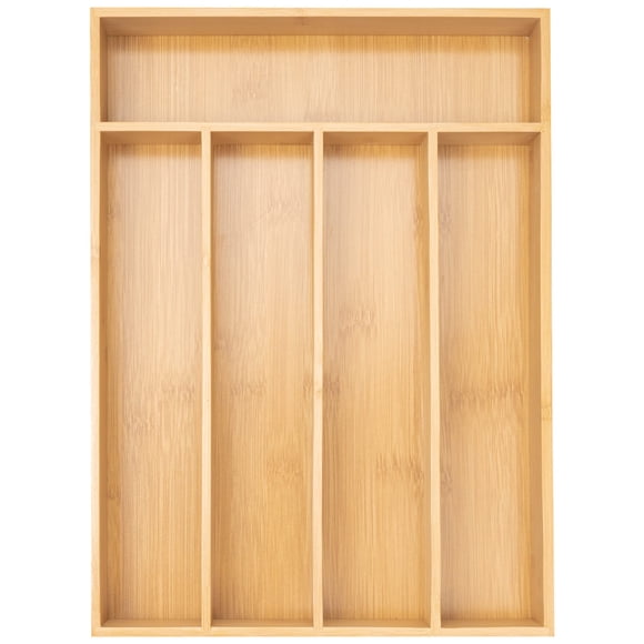Organizador de cubiertos Besilord, cajón de cocina de bambú