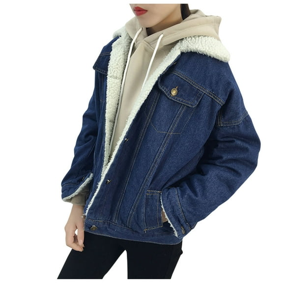 Women's Hooded Jacket Winter Warm Soft Wool Blend Long Sleeve Outerwear with Pockets