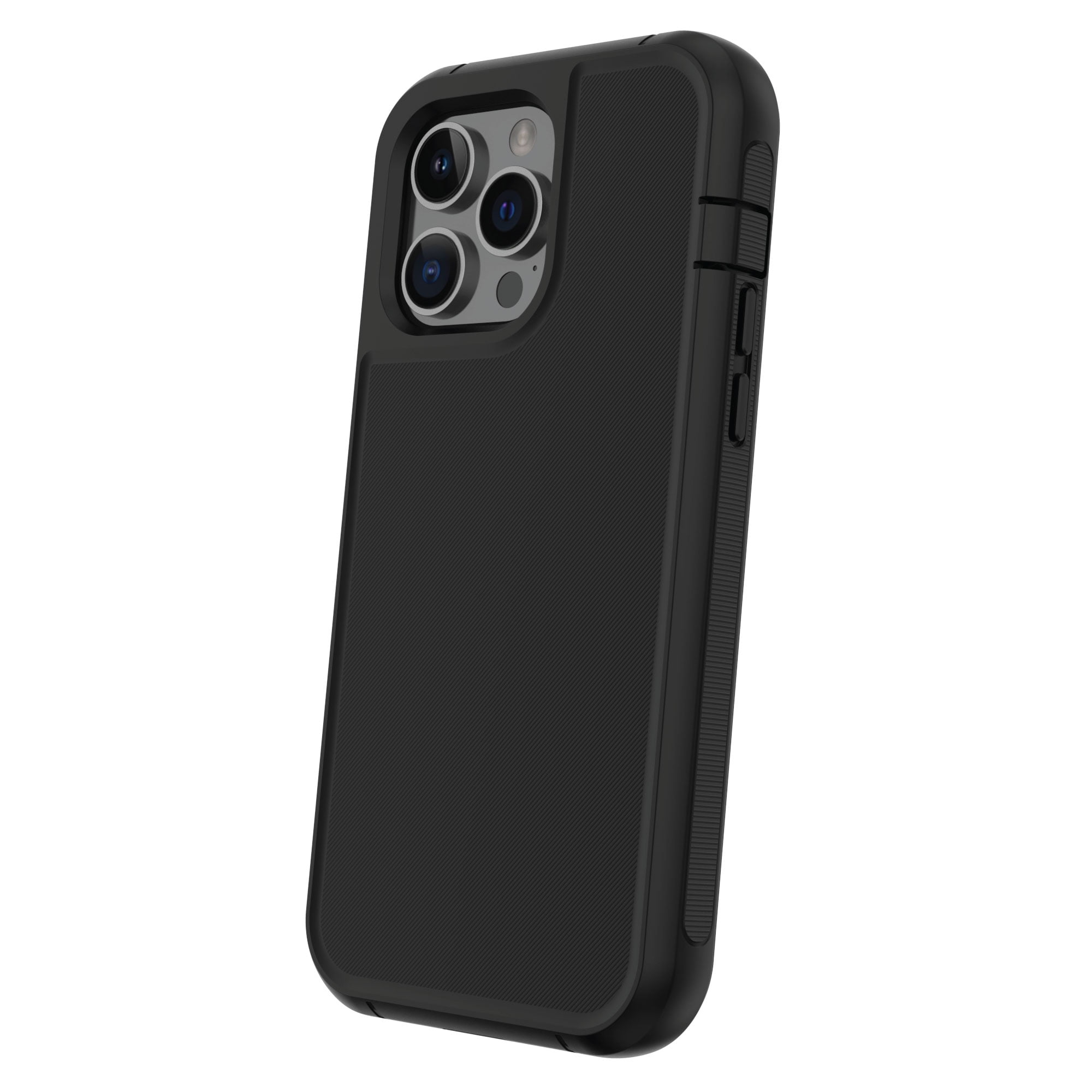 onn. Rugged Phone Case with Holster for iPhone 14 Pro - Black