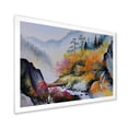 thumbnail image 2 of Designart 'VIbrant Mountain Landscape With Little House' Traditional Framed Art Print, 2 of 4