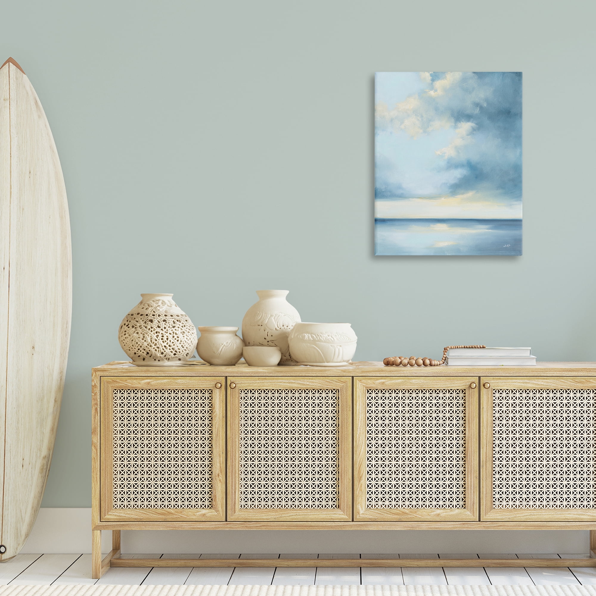 Stupell Industries Shimmering Sea Bright Nautical & Beach Painting Wrapped Canvas Art Print Wall Art, 24 x 30