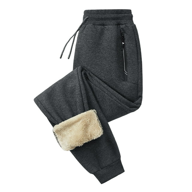 Gibobby leggings deportivos Leggings forrados de lana para mujer con bolsillos de cintura alta para ejercicio cálido de invierno para correr pantalones de chándal de lana de (Gris, XXXXXXXL)