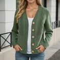 thumbnail image 2 of Women'S Cardigan Sweaters Knit Button Down Lightweight Green Cardigan Comfort Colors Fall Outfit Sweater Tops for Women, 2 of 5