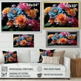 thumbnail image 4 of Designart "Moonlit Zinnias" Zinnias Floater Framed Wall Decor, 4 of 5