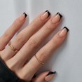 thumbnail image 3 of Press On Nails BTARTBOXNAILS Serie corta en negro y francés, 3 of 7