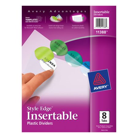 Avery 8-Tab Style Edge Divider - Walmart.com