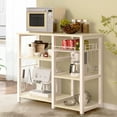 thumbnail image 5 of SOGES Kitchen Cart 3-Tier Kitchen Baker's Rack Utility Microwave Oven Stand, Maple, 5 of 8