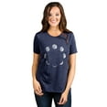 thumbnail image 2 of Moon Phases Women's Fashion Relaxed T-Shirt Tee Heather Navy Medium, 2 of 3
