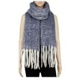 thumbnail image 4 of Sierra Socks Women's Blanket Scarf Shawl, Oversized Scarves, Softer features (Heather Navy), 4 of 5