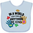 thumbnail image 3 of Inktastic In a World You Can Be Anything Be Kind Autism Awareness Boys or Girls Baby Bib, 3 of 4