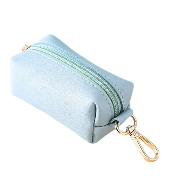 HLONK Dog Poop Bag Holder with Metal Clip Pull-out Design Smooth Zipper for Hassle-Free Use Portable Storage Bag
