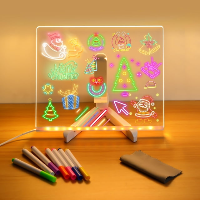 Pizarra de Escritura LED AUJ 15x15cm con Luz Colorida