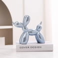 thumbnail image 1 of Addzoe 4Inch Modern Decorative Balloon Dog Figurine, Metallic Ceramic Sculpture, Contemporary Home Decor (Blue2), 1 of 1