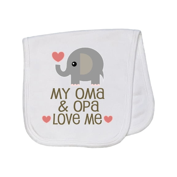 Inktastic Oma and Opa Love Me Baby Burp Cloth