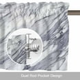 thumbnail image 6 of Abstract Art Valance Curtain White Dark Gray Marble Texture Modern Style Window Valances Rod Pocket Short Curtains Window Treatments for Kitchen Bedroom Bathroom Laundry 60" x 18", 6 of 9