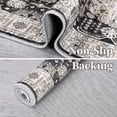 thumbnail image 4 of Washable Vintage Area Rug – Large, Soft, Non-Slip, Distressed Oriental Floral Carpet for Living Room, Bedroom, Dining Room – Black, USA, 10x13ft (305x396cm), 4 of 8