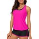 thumbnail image 1 of Xishao Mujer Traje de baño Tankini de 3 Piezas Tank Top con Sujetador Deportivo Rosa M Rosa M Xishao ropa, 1 of 2
