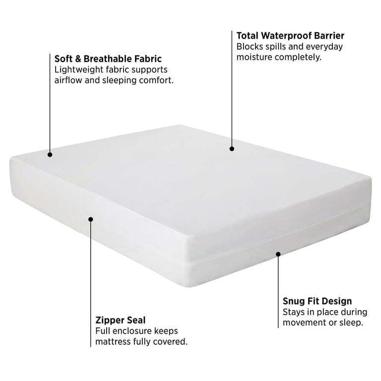U by Bedsure Mattress Protector, Queen, Waterproof Zippered photo 6