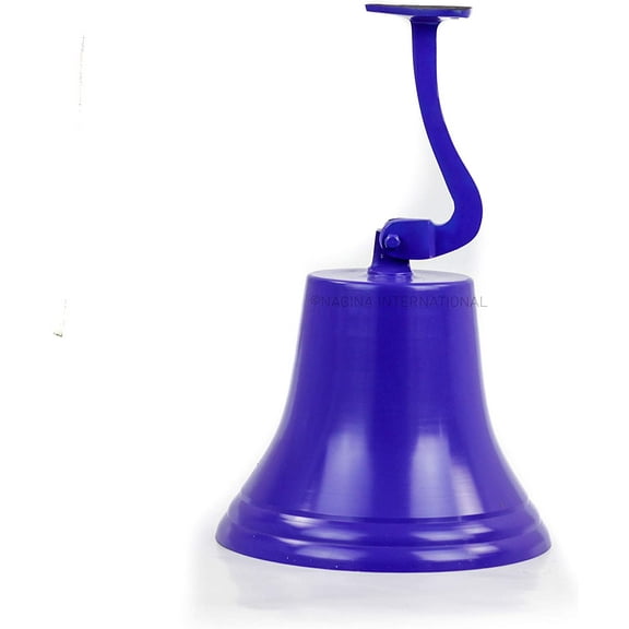 Navy's Nautical Ship's Aluminum Cast Premium Bell | Nursery Decor Gifts | Nagina International … (11 Inches, Purple)