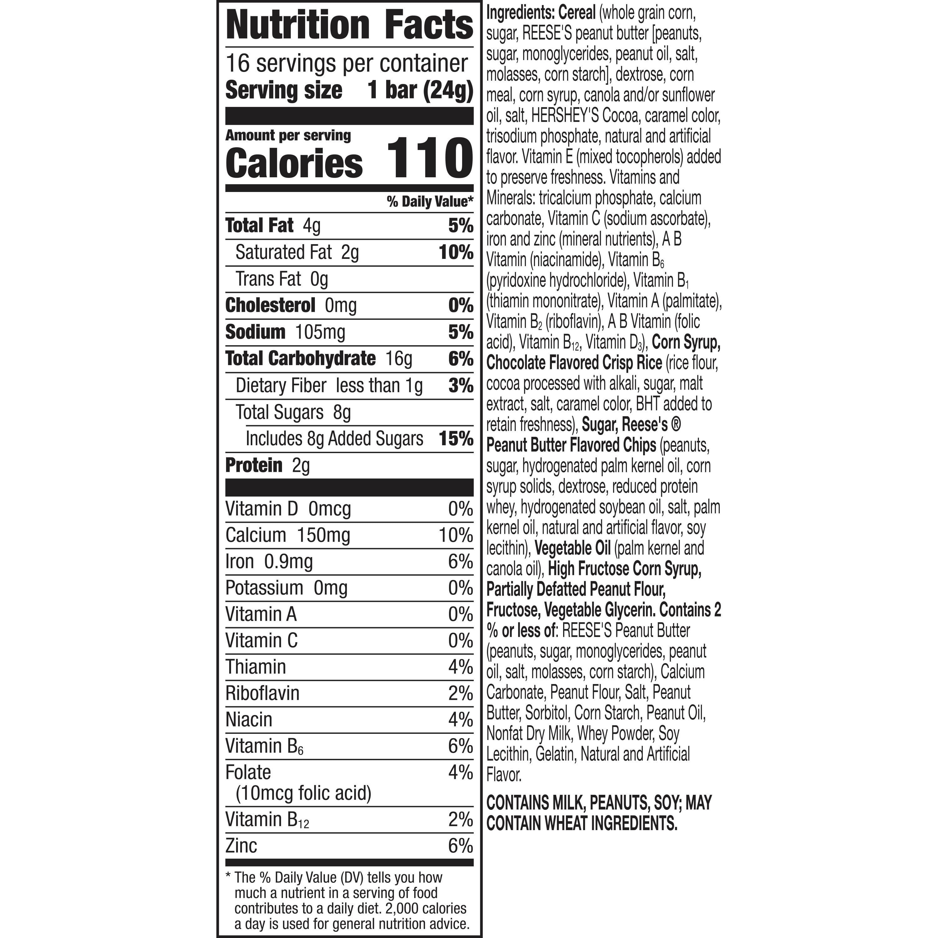 (4 pack) Reese's Puffs Breakfast Cereal Peanut Butter & Cocoa Treat Bars, 16 Bars