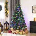 thumbnail image 2 of HOMCOM 7ft Frosted Christmas Tree with Dual Colour, Full Spruce Xmas Tree, 2 of 10